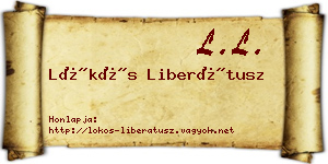 Lökös Liberátusz névjegykártya